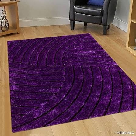 Self Print Felt Carpet - Purple