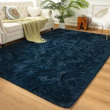 Shaggy Carpet Navy Blue